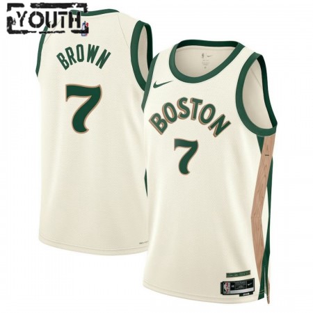Maillot Basket Enfant Boston Celtics Jaylen Brown 7 2023-24 Nike City Edition Blanc Swingman Maillot Basket Enfant Boston Celtics Jaylen Brown 7 2023-24 Nike City Edition Blanc Swingman